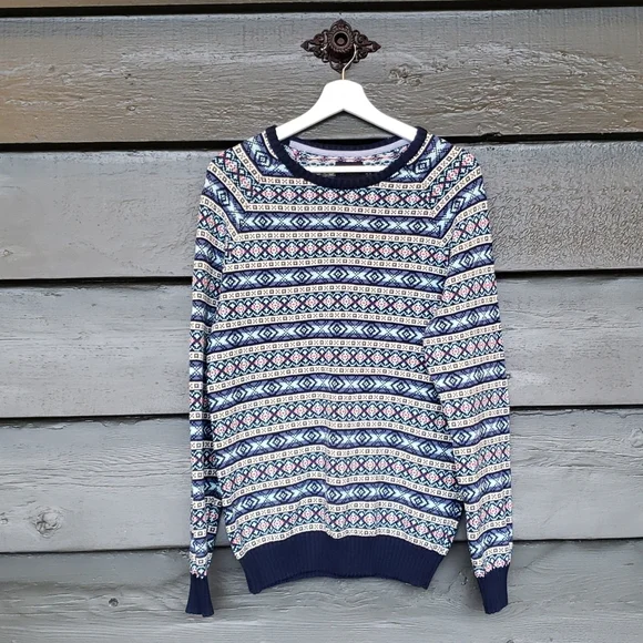 014 Urban Outfitters CPO Spring Fair Isle Striped Pullover Sweater sz M Men's - Picture 4 of 11